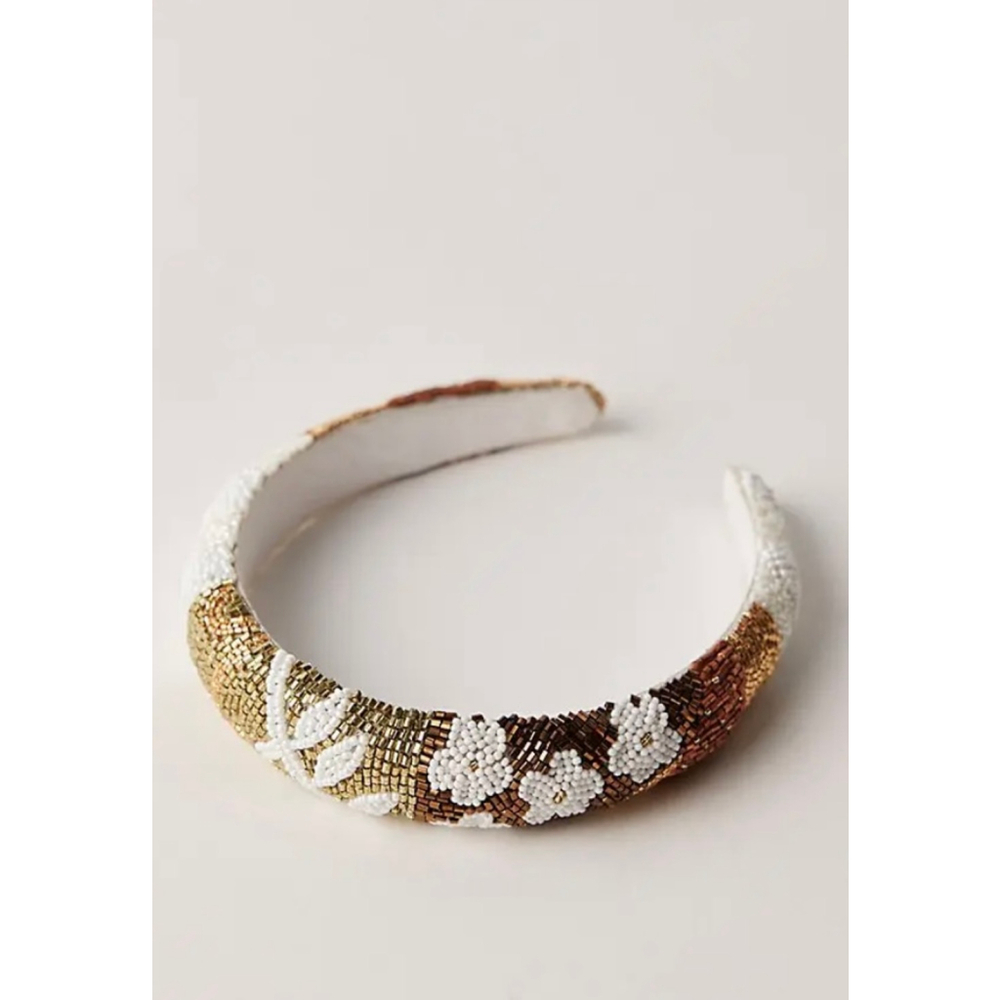 FREE PEOPLE Last Summer Beaded Hard Headband NWT - Picture 2 of 6